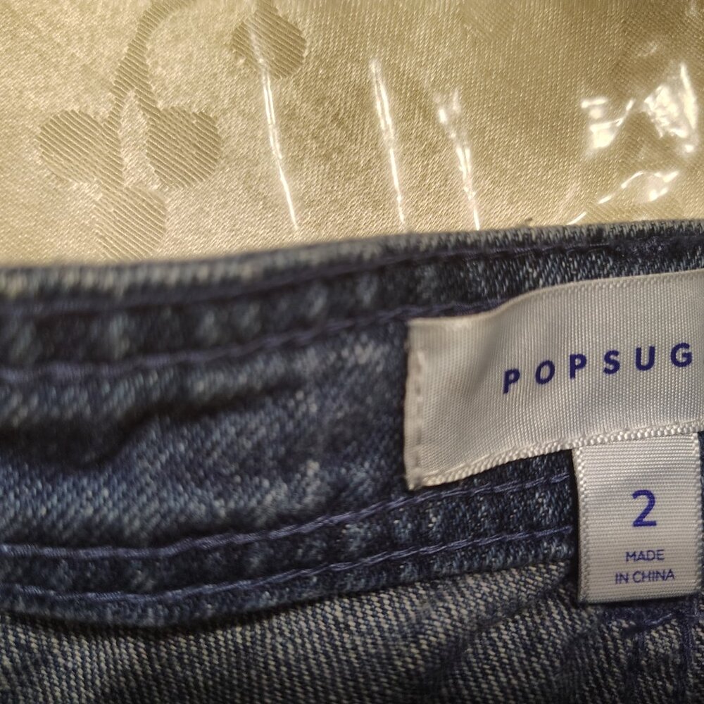Popsugar Cropped Wide Leg Jeans Size 2 NWT High Rise Cotton 23.5 " Inseam - Picture 13 of 14